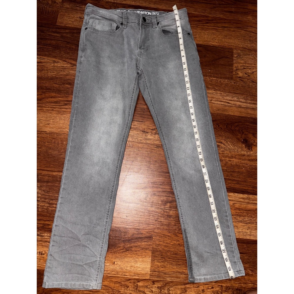 Buffalo David Bitton Evan-X Mens Grey Slim Straight Stretch Jeans W32 L32